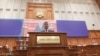 Premierul Marcel Ciolacu, în ședința plenului reunit al Parlamentului României în care a fost învestit la conducerea guvernului, 15 iunie 2023.