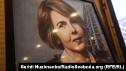 Під час презентації фільму журналістів проєкту «Схеми» (Радіо Свобода) про Віру Гирич. Київ, 29 квітня 2023 року