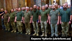 Військові капелани, які завершили курси підвищення кваліфікації з питань капеланства Збройних сил України, під час урочистого випуску в Софії Київській. Київ, 23 червня 2023 рокуes of Ukraine, during the graduation ceremony in Sofia, Kyiv. Kyiv, June 23, 2023
