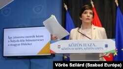 Dobrev Klára sajtótájékoztatója Sulyok Tamás vélelmezett bűncselekményével kapcsolatban 2024. május 22-én