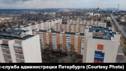 Новые кварталы в разрушенном войной Мариуполе, 2023 год.
