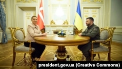 Президент України Володимир Зеленський і прем’єр-міністр Данії Метте Фредеріксен у Києві, Україна, 6 вересня 2023 року, фото ілюстративне