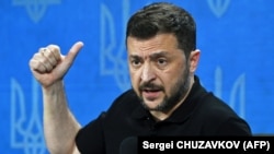 Volodimir Zelenszkij kijevi sajtótájékoztatója 2024. augusztus 27-én