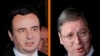 Kryeministri i Kosovës, Albin Kurti, dhe presidenti i Serbisë, Aleksandar Vuçiq. 