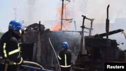 Одессадагы порт Орусиянын ракеталык чабуулунан кийин. 