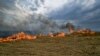 Lanuri de grâu incendiate în Donețk