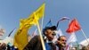 Sa jednog od radničkih protesta protiv novog zaduživanja Srbije kod MMF-a