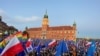 Manifestația pro-UE de la Varșovia, Polonia, 10 octombrie 2021.