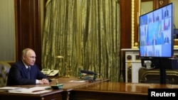 ՌԴ նախագահ Վլադիմիր Պուտինն առցանց խորհրդակցություն է անցկացնում Անվտանգության խորհրդի անդամների հետ, արխիվ