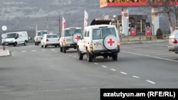 Կարմիր Խաչի ավտոմեքենաները Լեռնային Ղարաբաղում, հունվար, 2023թ.