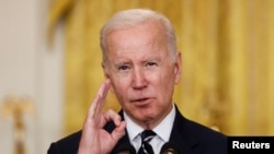 Președintele american Joe Biden la Casa Albă discutând despre nevoia unui compromis bugetar in Congres, Casa Albă, Washington, 28 octombrie 2021.