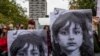 La protestul din Varșovia, 17 octombrie 2021.