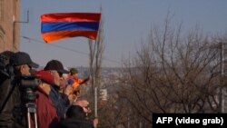 Армян өкмөт башчысы Н.Пашинянга каршы нааразылык жыйыны. Ереван. 2021-жылдын 27-февралы.