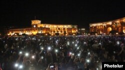 Ընդդիմության ցույցը Հանրապետության հրապարակում, 17-ը մայիսի, 2022