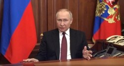 Ruski predsjednik Vladimir Putin tokom najavljivanja "specijalne vojne operacije" 24. februara