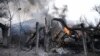 Чад се крева од базата за воздушна одбрана во Мариупол како последица на рускиот напад во првите денови од инвазијата.