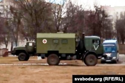 Расейская вайсковая тэхніка ў Мазыры, сакавік 2022 году