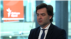 Nicolae Popescu, Moldovan Foreign Minister, interviewed by Ray Furlong at RFE/RL headquarters in Prague, May 26, 2022