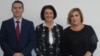 Diana Kajmaković (desno) s vršiteljem dužnosti glavnog tužitelja Tužiteljstva BiH Milankom Kajganićem (lijevo) i bivšom glavnom tužiteljicom BiH Gordanom Tadić; septembar 2019. 