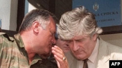 Ратка Младзіч з Радаванам Караджычам у 1993 годзе