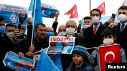 Uýgurlaryň Hytaýyň Sinszýanda adam hukuklarynyň depelenmegine bildirýän protest aksiýasy 