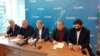 Слева направо: Ахра Бжания, Кан Кварчия, Адгур Ардзинба, Аслан Барциц, Темур Гулия