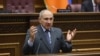 Armenian Prime Minister Nikol Pashinian during a question-and-answer session in parliament, June 18, 2025.