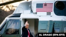Președintele Donald J. Trump la încheiarea mandatului, Casa Albă, Washington, 20 ianuarie 2021.