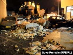 Šteta od obrušavanja fasade, januar 2012.