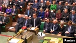 Fostul premier David Cameron la o sesiune a Parlamentului, la Londra