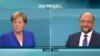 Angela Merkel și Martin Schulz la dezbaterea televizată de duminică seara