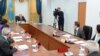 Кандидат в президенты и действующий президент Казахстана Нурсултан Назарбаев в Центральной избирательной комиссии в день сдачи экзамена на знание государственного языка. Астана, 11 марта 2015 года.