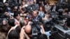 Armenia - Parliament speaker Hovik Abrahamian is interviewed by journalists, 02Oct2012.