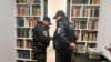 Armenia - Police officers search the campaign headquarters of the opposition Mother Armenia bloc in Gyumri, March 27, 2025.