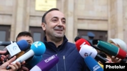 Armenia -- Constituional Court Chairman Hrayr Tovmasian speaks to journalists, Yerevan, December 27, 2019.