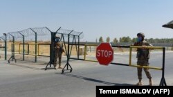 Мост Дружбы, соединяющей афганский Хайратон и Термез, 15 августа 2021 года.