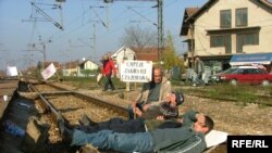 Jedan od protesta radnika u Lapovu, Foto: Branko Vučković