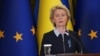 Ursula von der Leyen sajtótájékoztatója Kijevben 2022. április 8-án