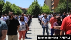 Veteranët e UÇK-së dhe mbështetësit e tyre, gjatë një proteste në Prishtinë. Fotografi ilustruese. 