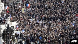 Duminică, 11 ianuarie 2015, în Place de la République la Paris