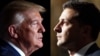Комбіноване фото: Володимир Зеленський (праворуч) і Дональд Трамп