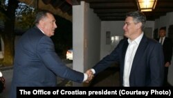 Član Predsjedništva BiH Milorad Dodik i predsednik Hrvatske Zoran Milanović u Zagrebu, novembar 2021. 