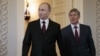 Орус президенти Владимир Путин менен Кыргызстандын мурдагы президенти Алмазбек Атамбаев. 16-март, 2015-жыл. 