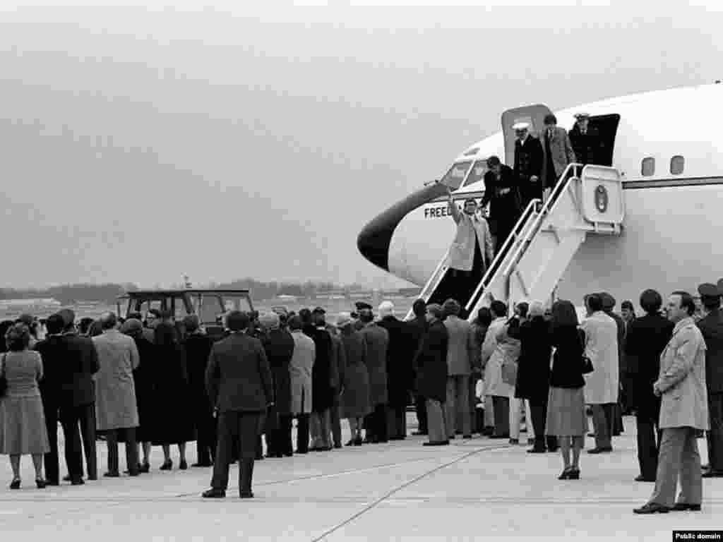 Preostali taoci su pušteni 20. januara 1981. nakon 444 dana - Oni su dočekani u Marilandu 27. januara 1981.