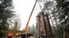 Belarus — Installation of a memorial sign to the victims of Stalinist repressions in Kurapaty near Minsk, 6nov2018
