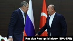 Ռուսաստանի և Թուրքիայի ԱԳ նախարարներ Սերգեյ Լավրով և Մևլյութ Չավուշօղլու, արխիվ