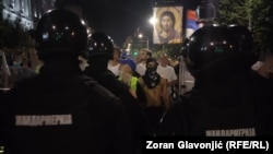 Protest u Beogradu, ugao Bričaninove i Kneza Miloša, Srbija, 15. avgust 2025.