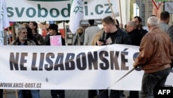 Protesti protiv Lisabonskog ugovora u Brnu, 27. oktobra 