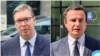Președintele Serbiei, Aleksandar Vučić și prim-ministrul din Kosovo, Albin Kurti, Bruxelles, 19 iulie 2021 (colaj foto)