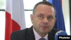 Armenia -- French Ambassador to Armenia Jean-Francois Charpentier at a press conference in Yerevan, 12 November 2014